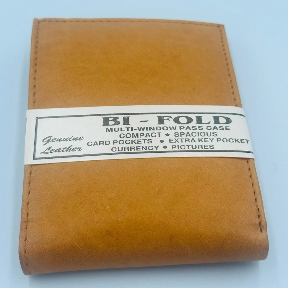 Bi-Fold Wallet BUNDLE Hand Crafted Genuine Leather (7) Pieces as pictured NEW!!
